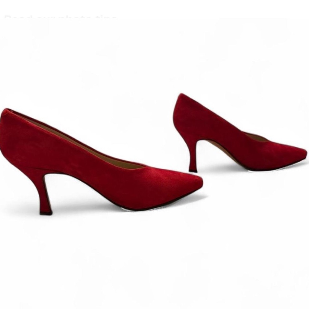 Via Spiga Red Suede Heels